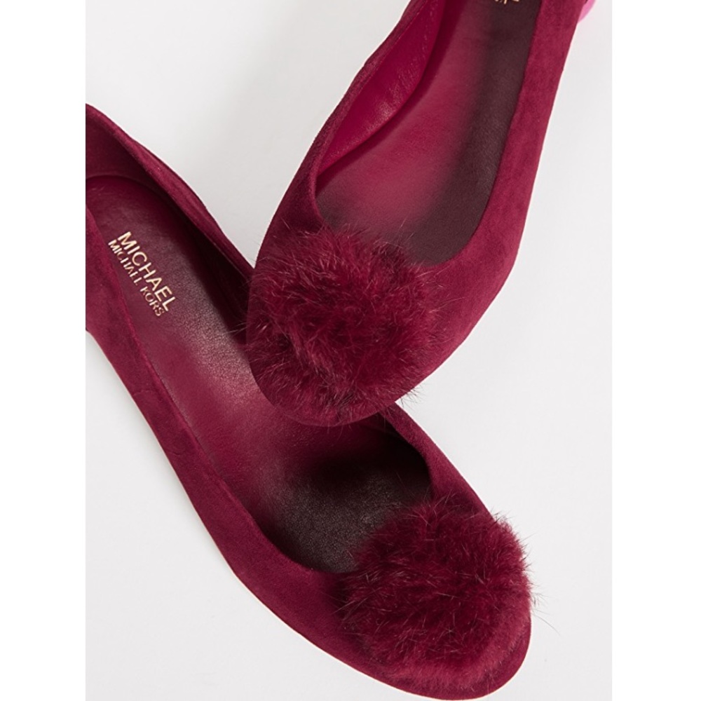Michael by Michael Kors rabbit fur flats
